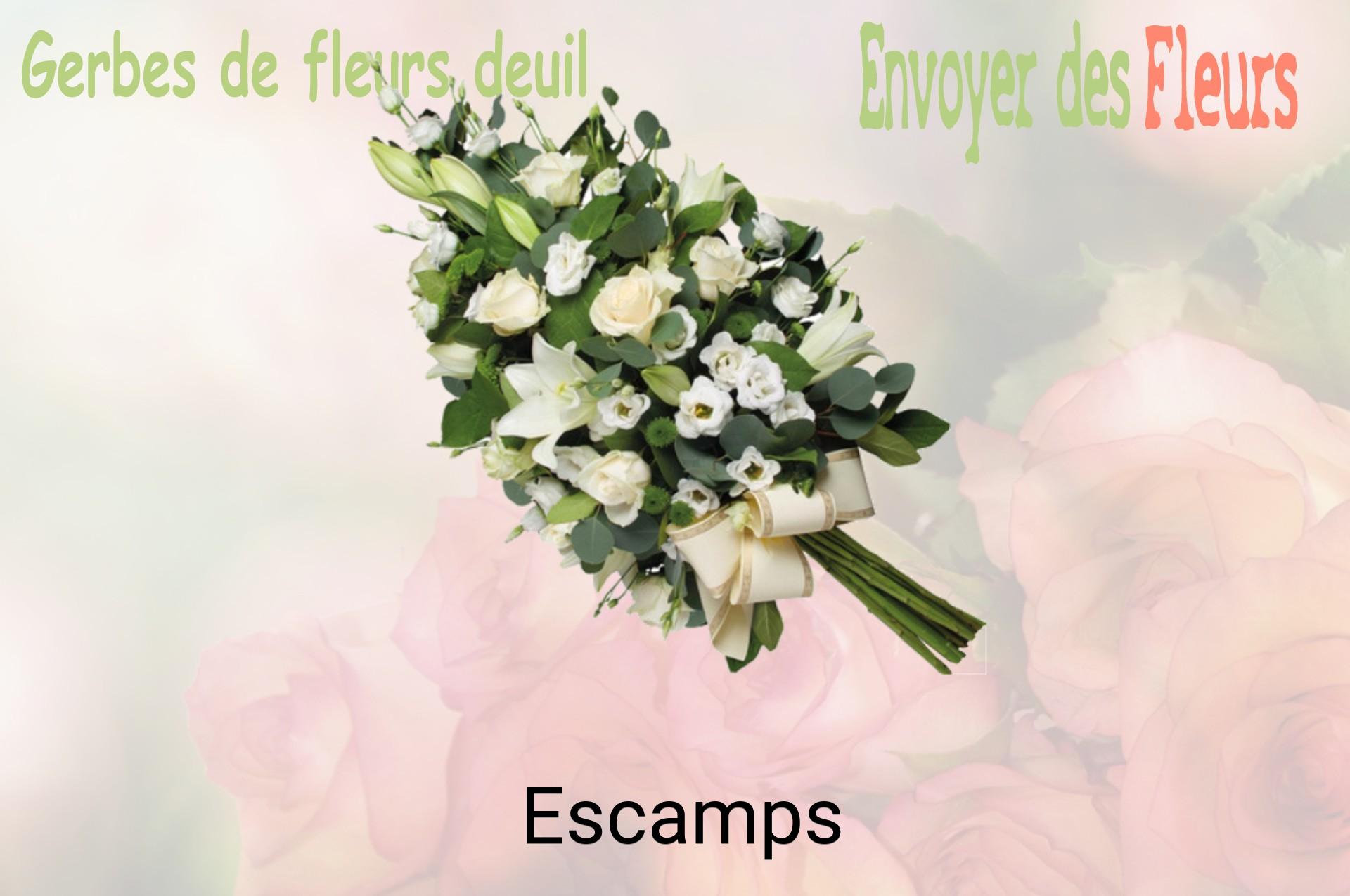 Gerbe de fleurs de deuil livrée à Escamps